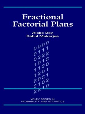 cover image of Fractional Factorial Plans